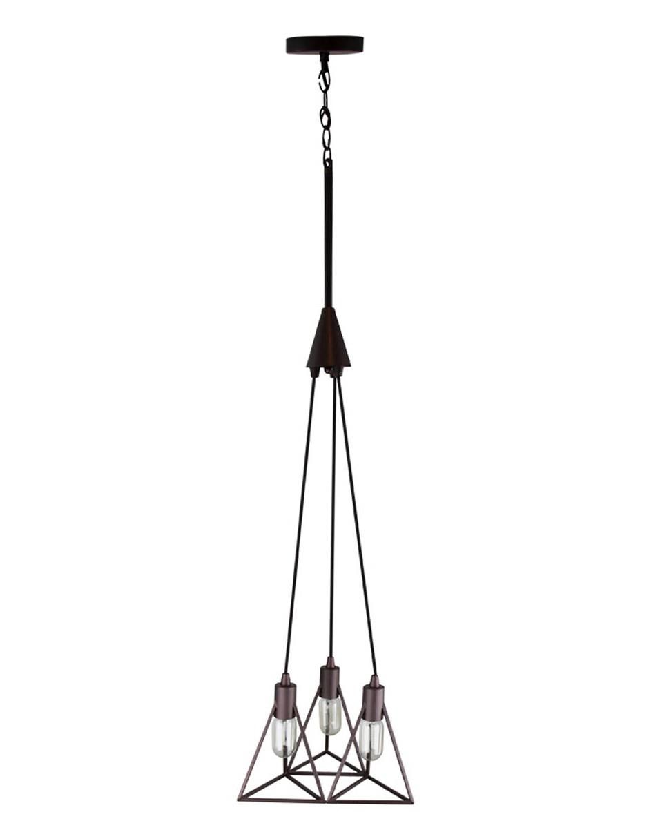 Lámpara colgante geométrica Lumiméxico Vintage E27 40W 3 Luces