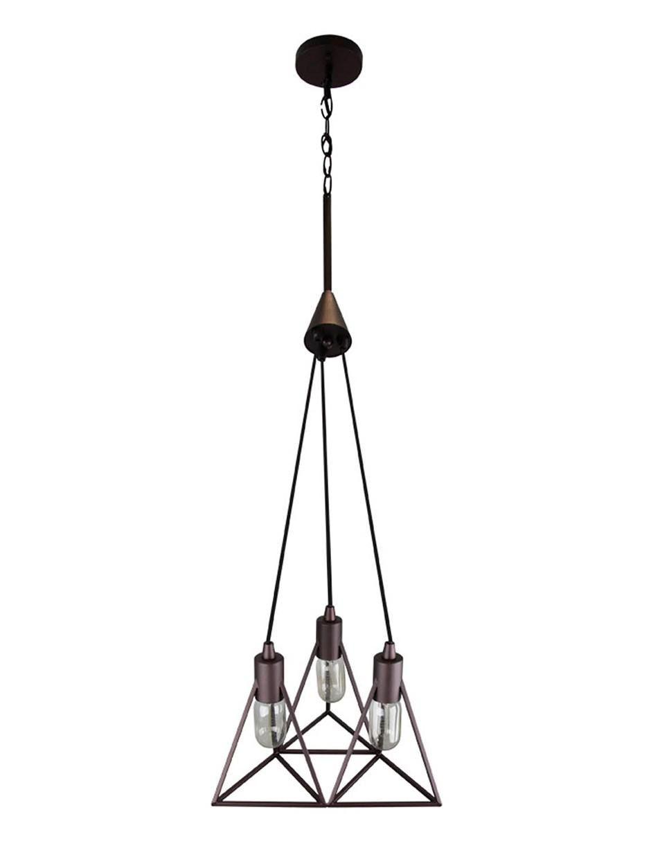 Lámpara colgante geométrica Lumiméxico Vintage E27 40W 3 Luces