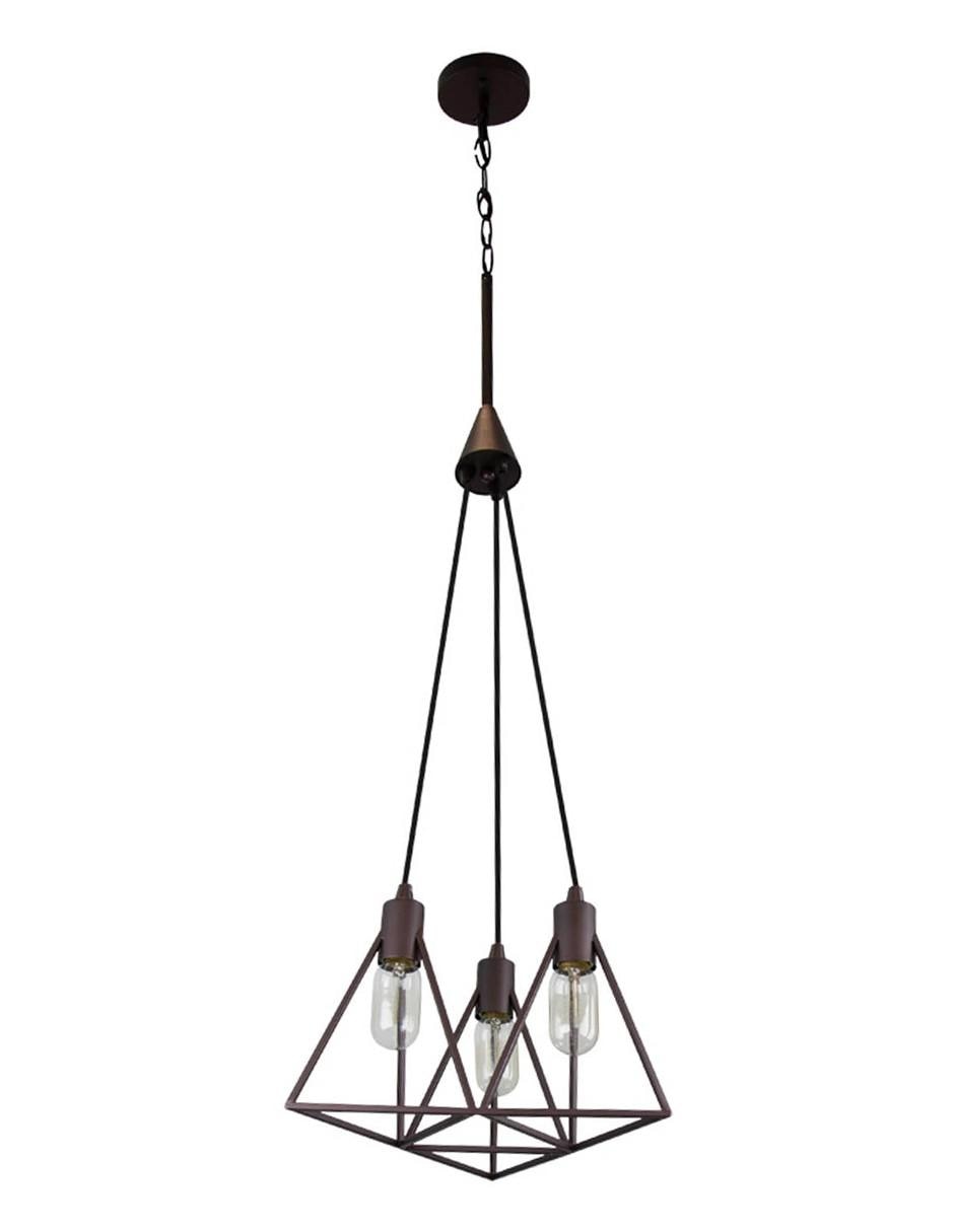 Lámpara colgante geométrica Lumiméxico Vintage E27 40W 3 Luces