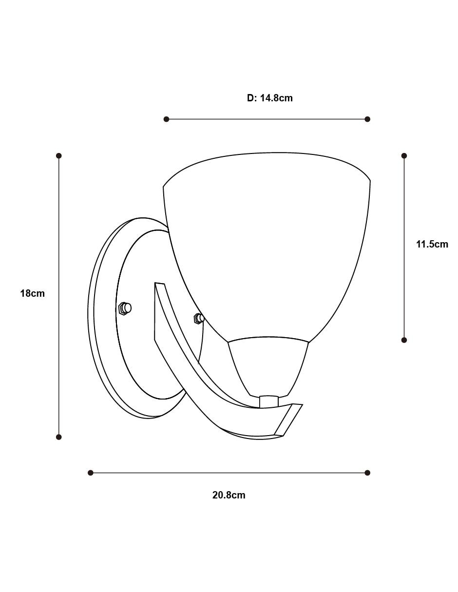 Aplique de Pared Lumiméxico 1 luz E27 6