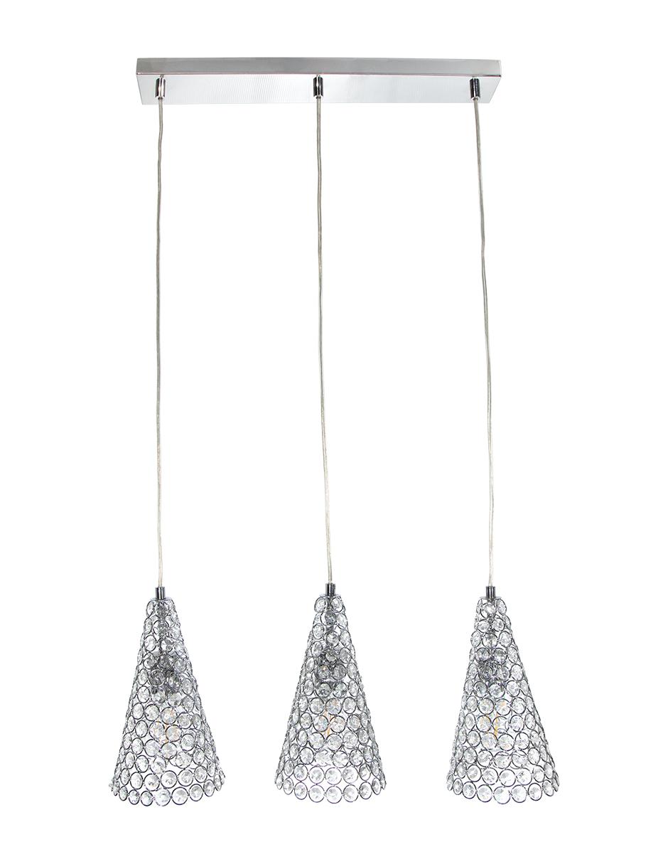 Lámpara colgante Cromo 3 Luces 40W E27 6