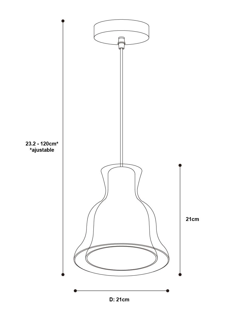 Lámpara Colgante Lumiméxico Vintage 1 luz 60 W 6