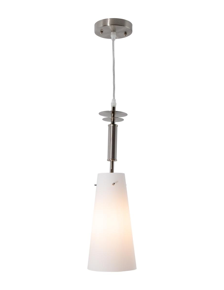 Lámpara colgante Níquel Satinado E27 60w 1 Luz 4