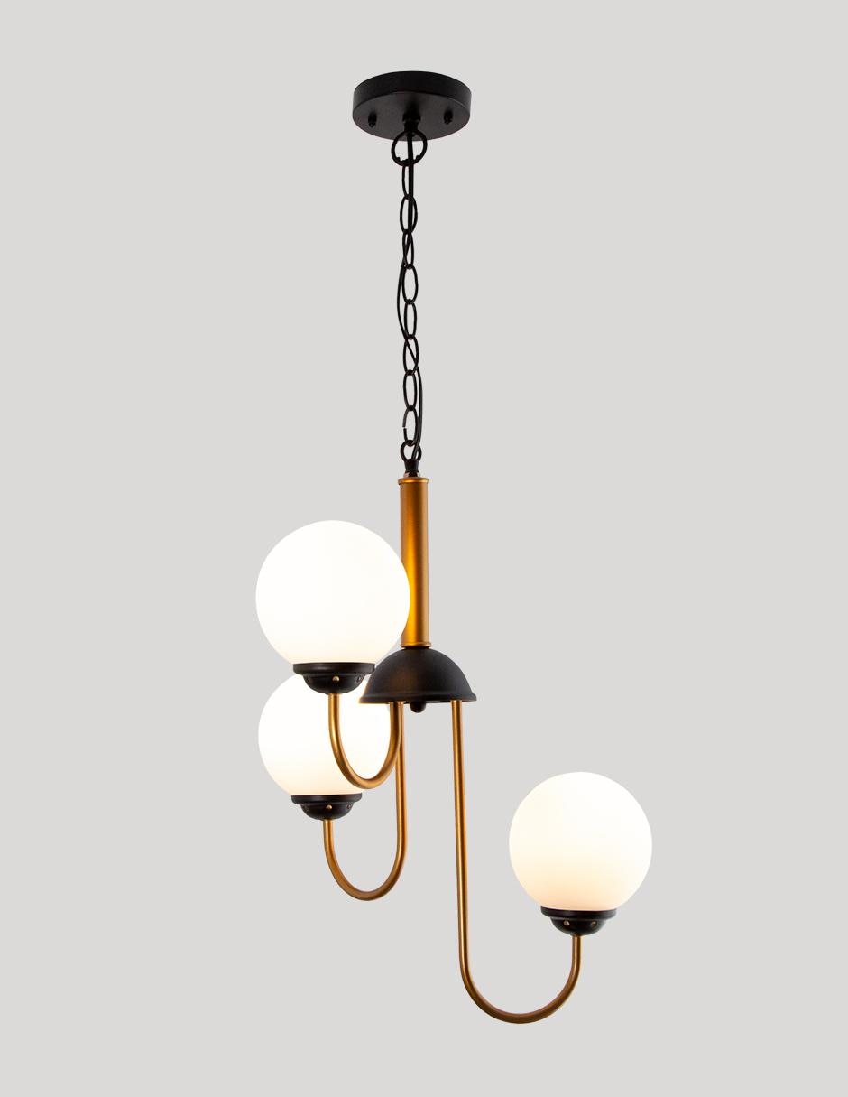 Lámpara colgante Acabado Dorado y 3 Luces 40W E27 2