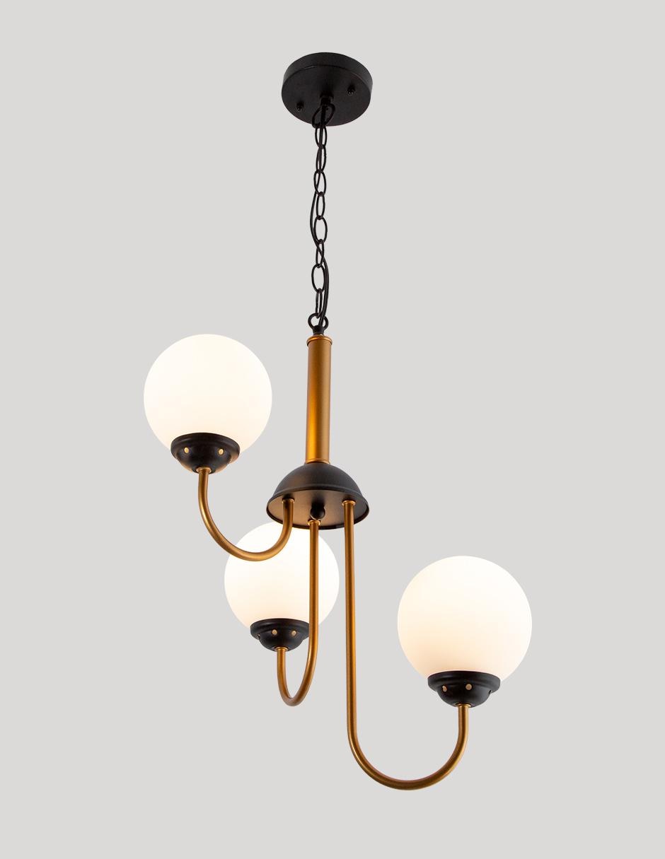 Lámpara colgante Acabado Dorado y 3 Luces 40W E27 4