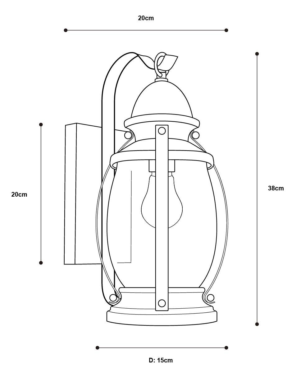 Aplique de Pared Lumiméxico 1 luz E27 7