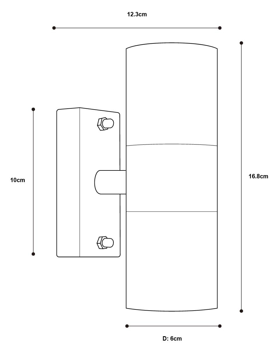 Lámpara de Pared Lumiméxico 2 luces 25 W 8