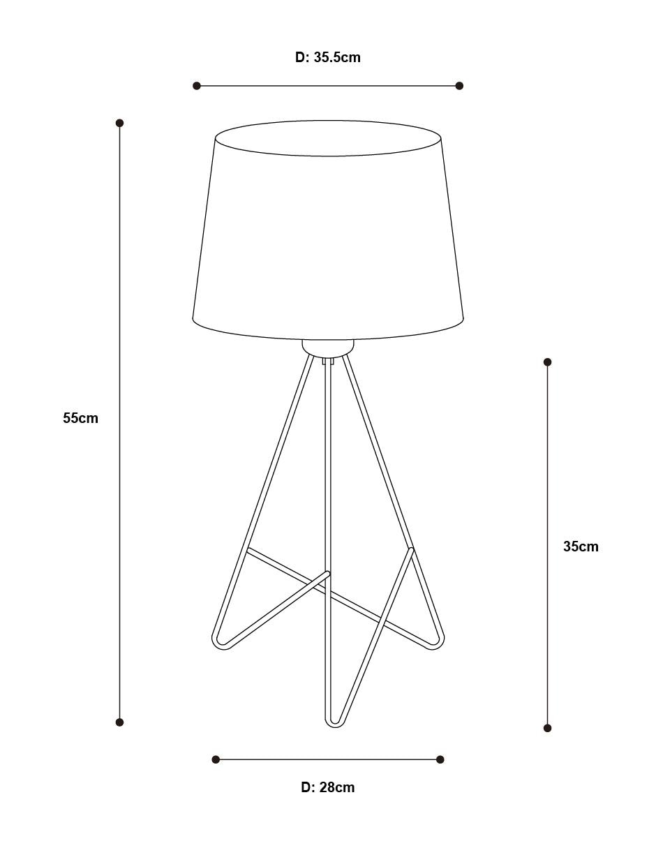 Lámpara de Mesa Lumiméxico 1 luz E27 8
