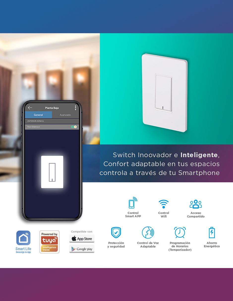 Switch de Pared Lumiméxico vía Wi-fi