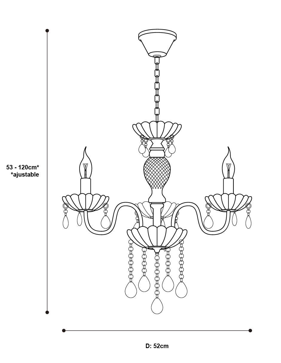 Lámpara Lumiméxico 3 luces 6