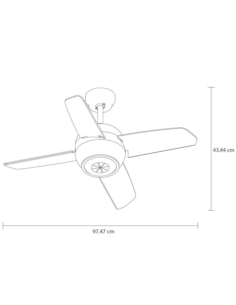 Ventilador de techo con control remoto 3 velocidades 4