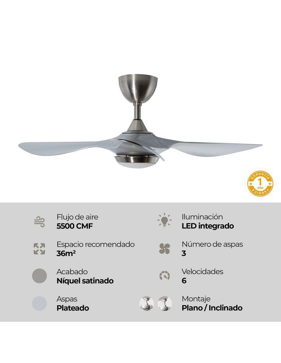 Ventilador de techo con control remoto 6 velocidades 2