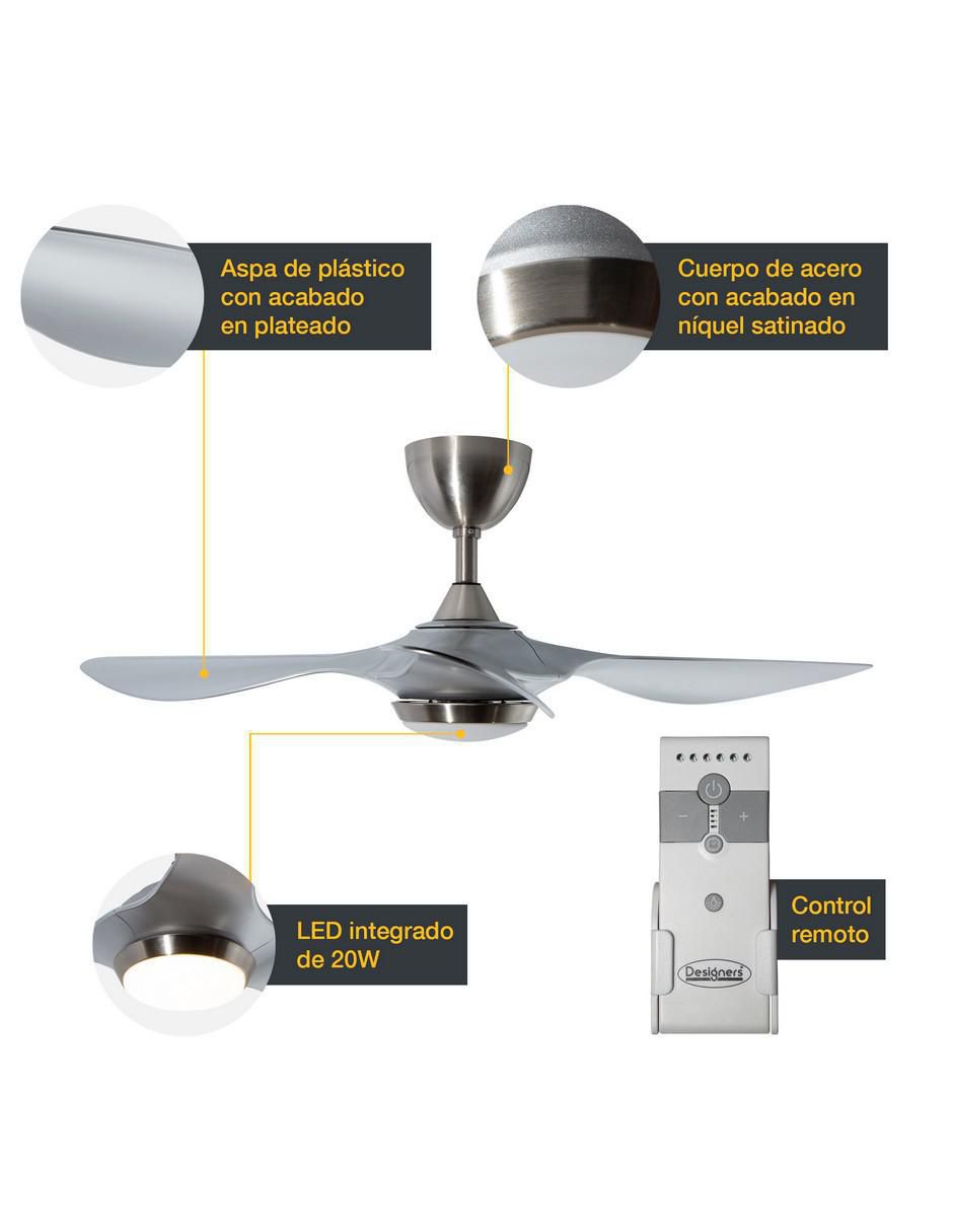 Ventilador de techo con control remoto 6 velocidades 3