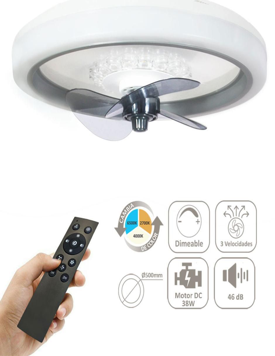 Ventilador de techo con control remoto 3 velocidades 3
