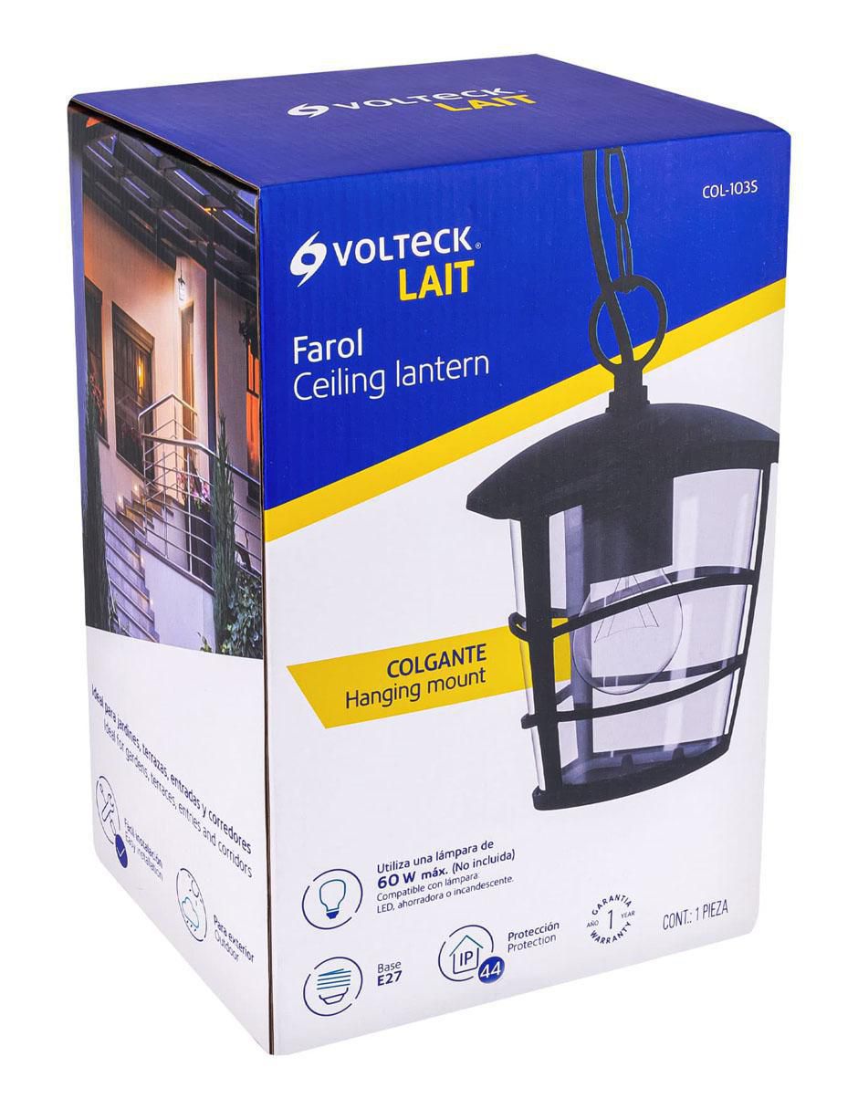 Lámpara colgante incandescente y led Volteck Lait 2