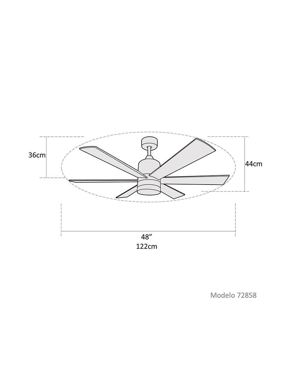 Ventilador de techo con control remoto 3 velocidades 5