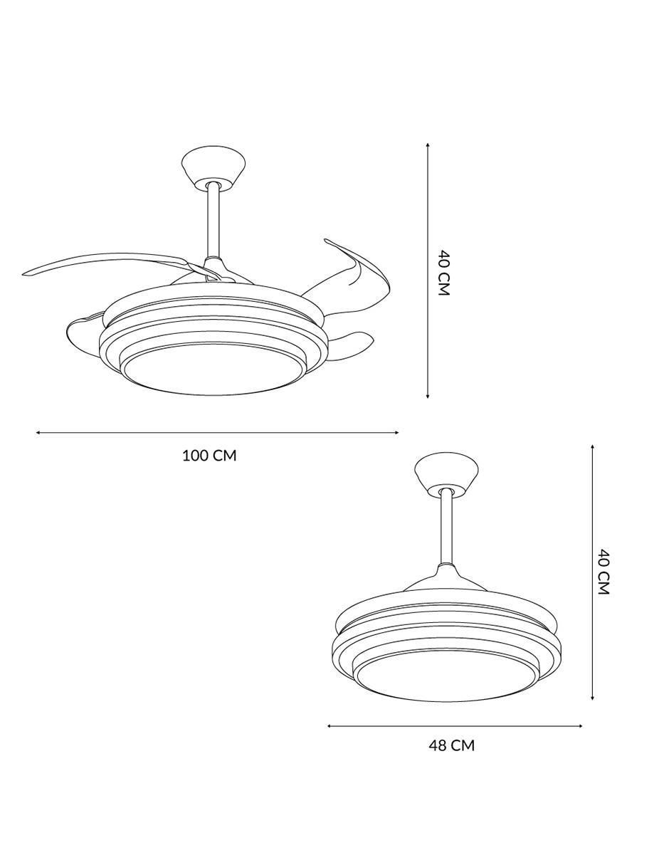 Ventilador de techo con control remoto 3 velocidades 5