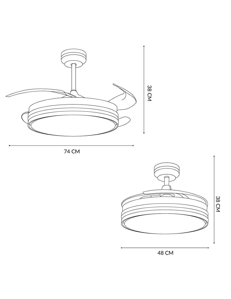 Ventilador de techo con control remoto 6 velocidades 6