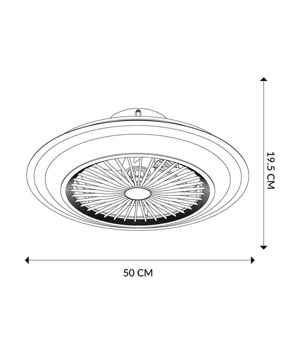 Ventilador de techo con control remoto 6 velocidades 7