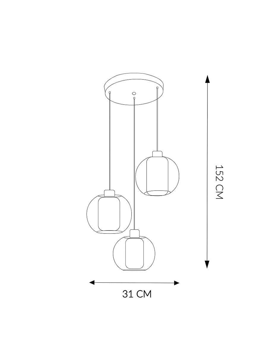Lámpara colgante Incandescente y LED 6