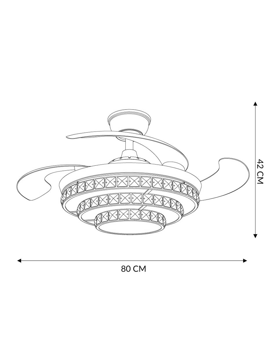 Ventilador de techo con control remoto 6 velocidades 6