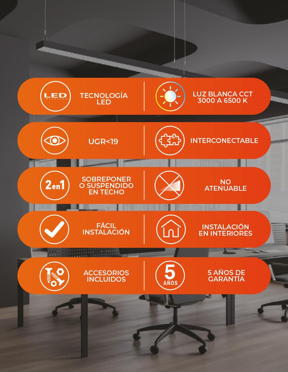 Lámpara colgante Tecnolite led Fawaris
