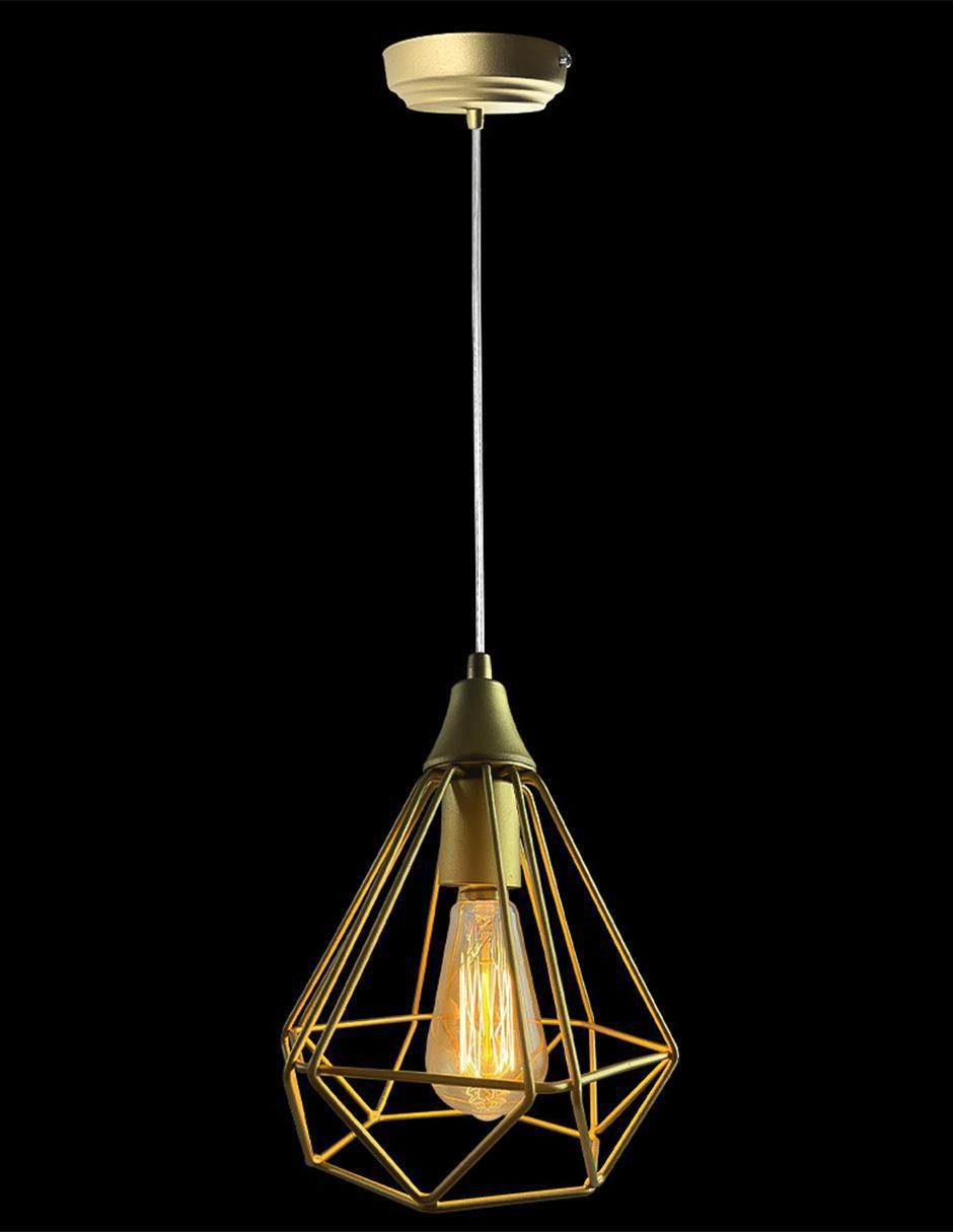 Lámpara colgante incandescente Vintage Diamante 4