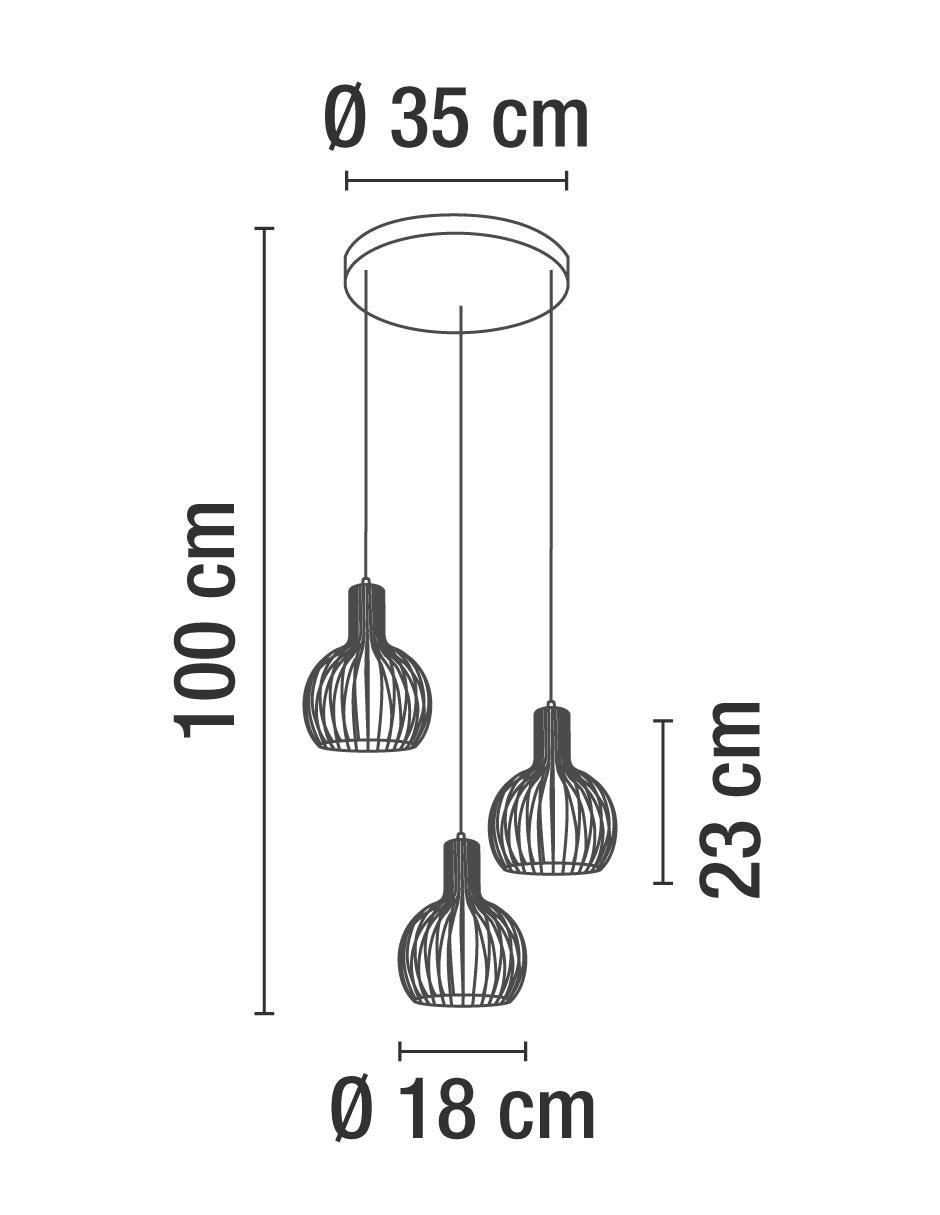 Lámpara colgante Incandescente y LED 4