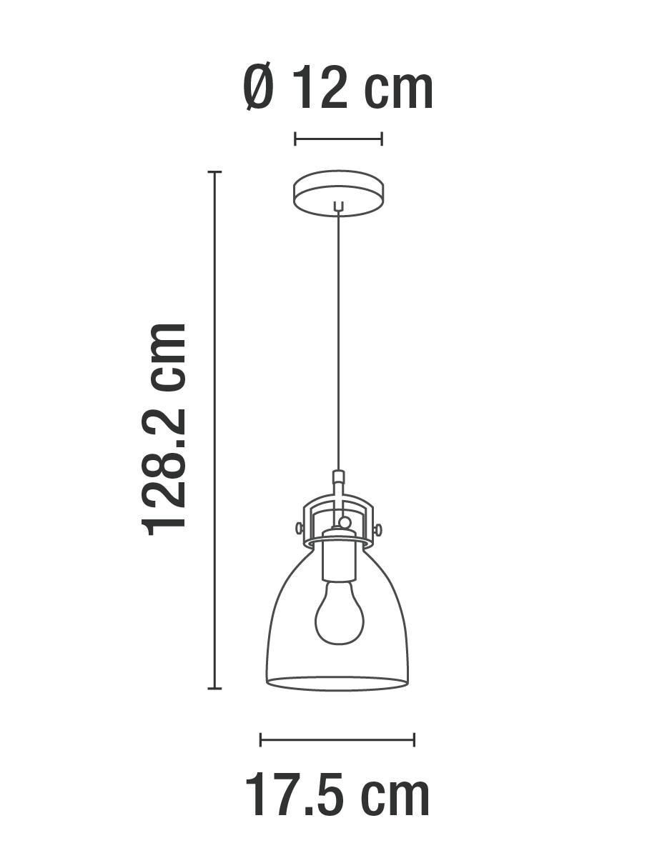 Lámpara colgante incandescente y led 4