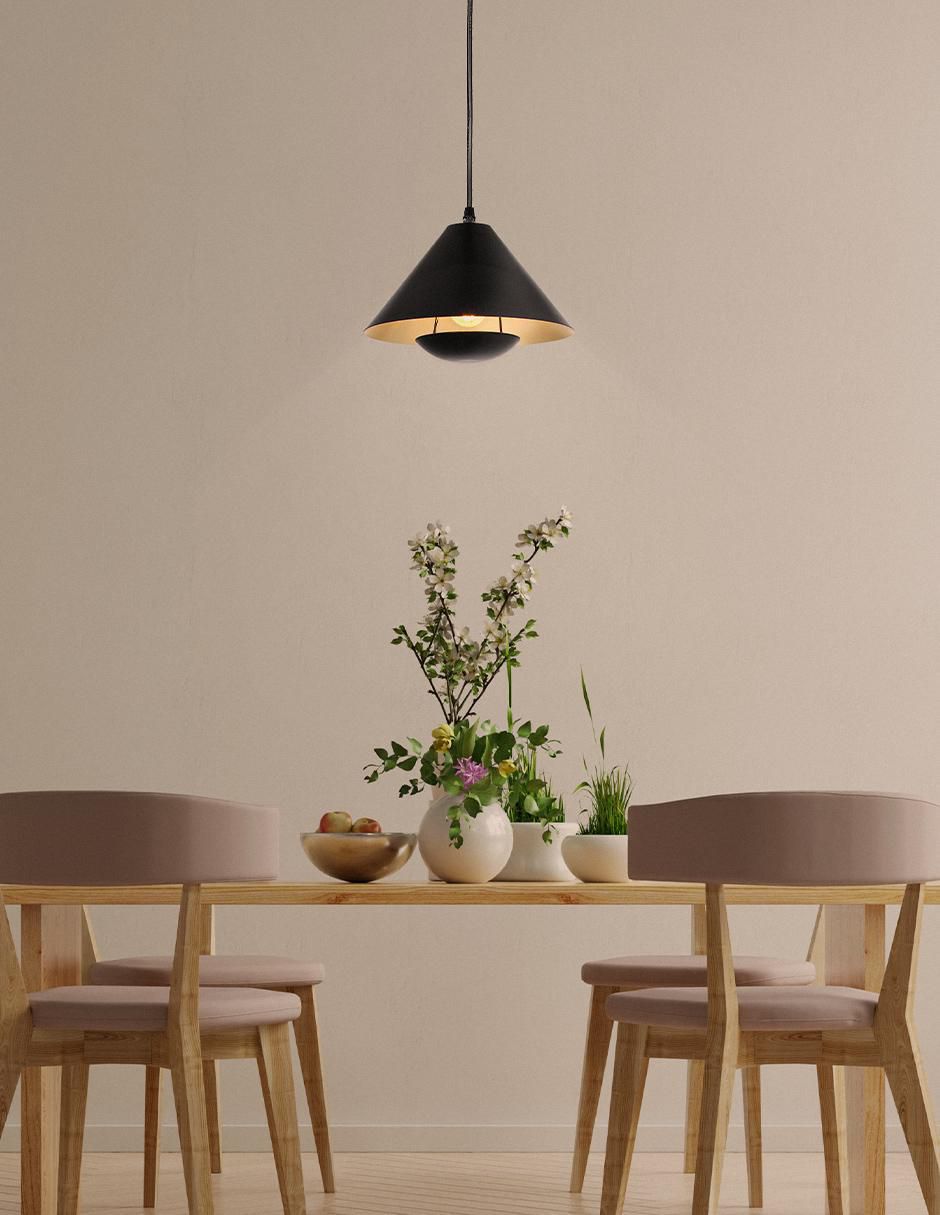 Lampara colgante incandescente y led 4