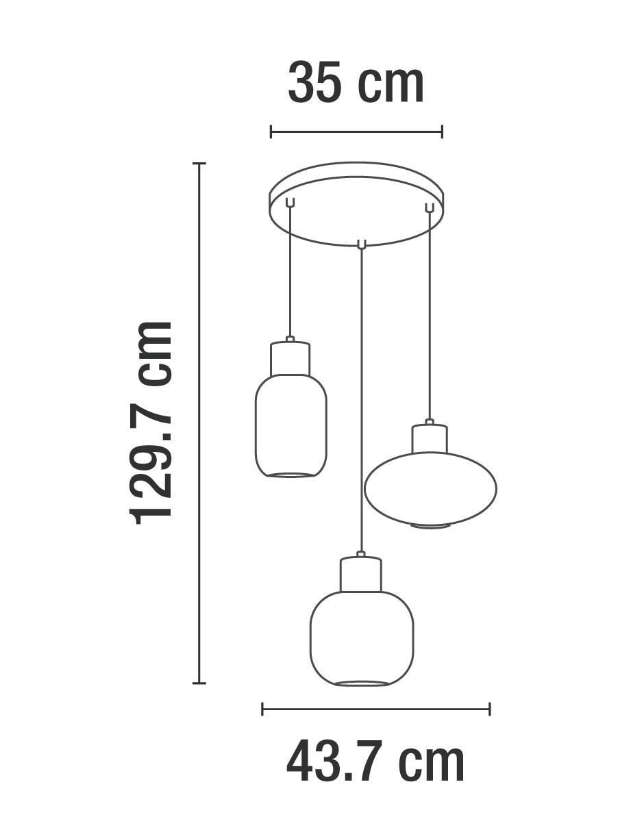 Lampara colgante incandescente y led 8