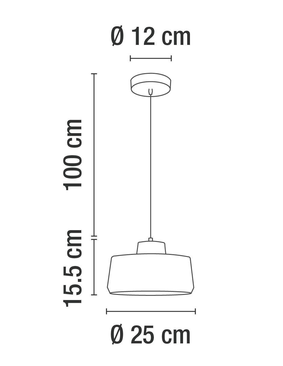 Lámpara colgante incandescente y led 3