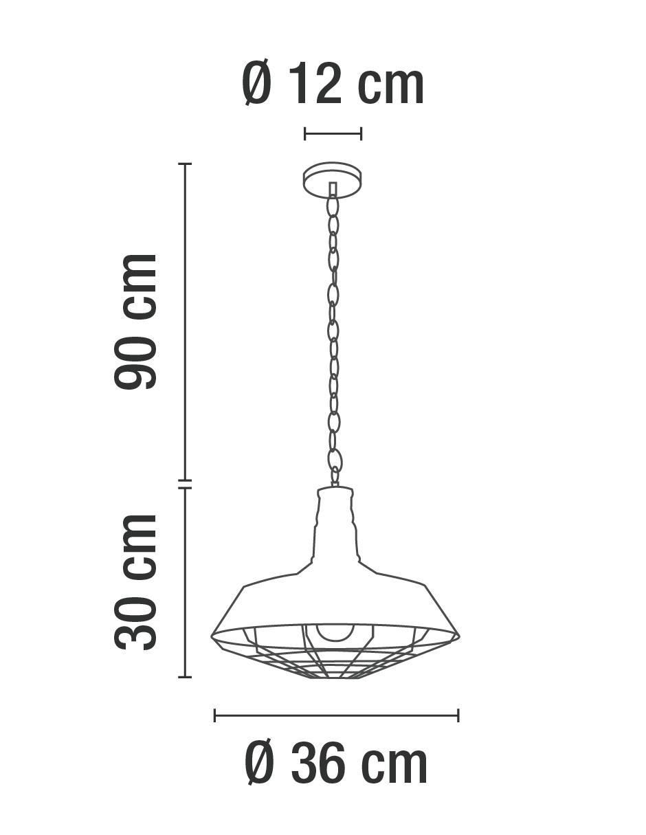 Lámpara colgante Incandescente y LED 5