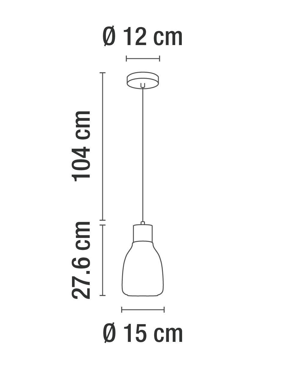 Lampara colgante incandescente y led 5