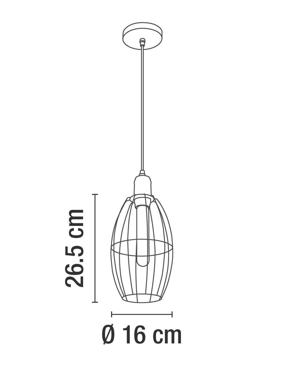 Lámpara colgante Incandescente y LED 6