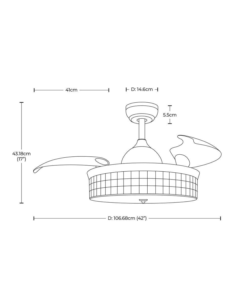 Ventilador de techo con control remoto 6 velocidades 5