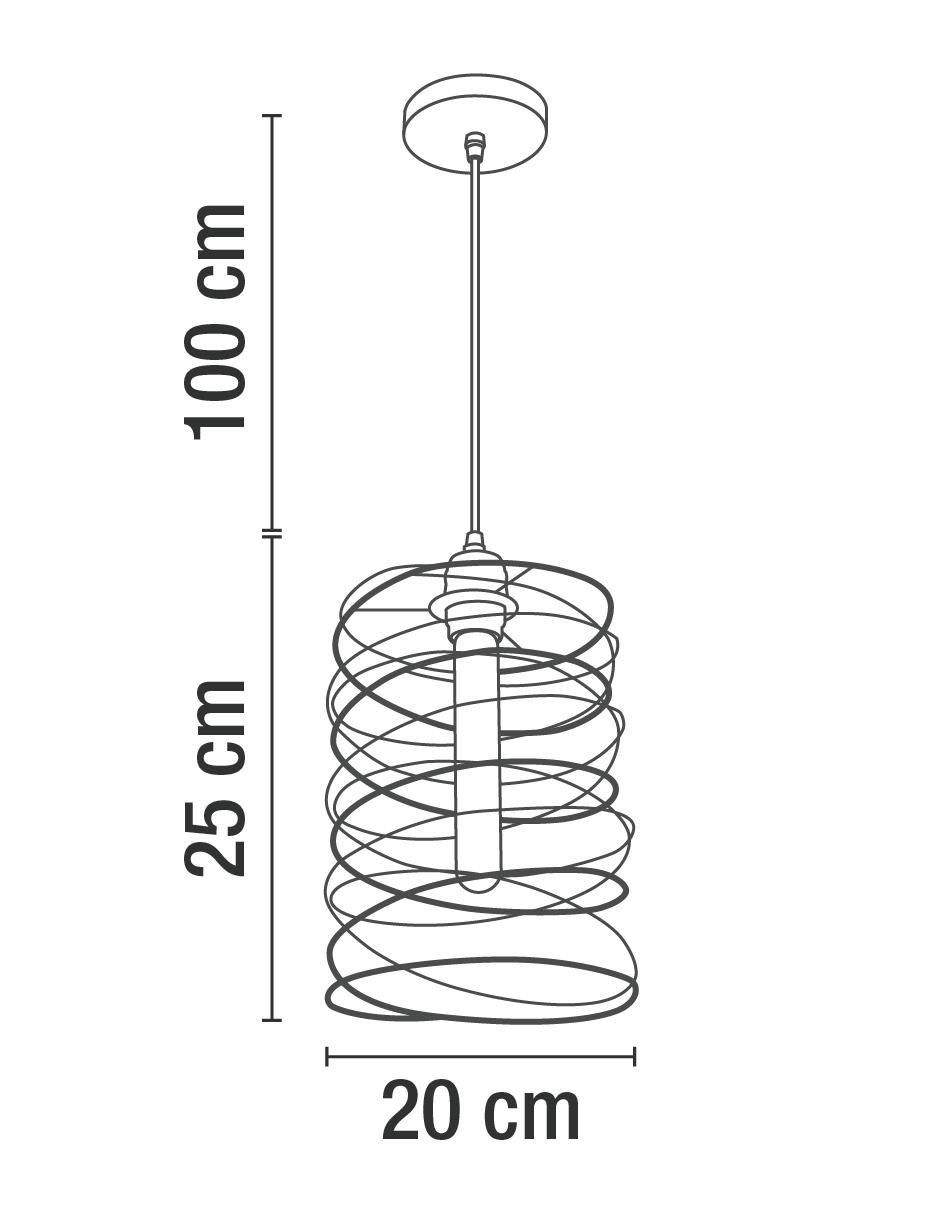 Lámpara colgante Incandescente y LED 6