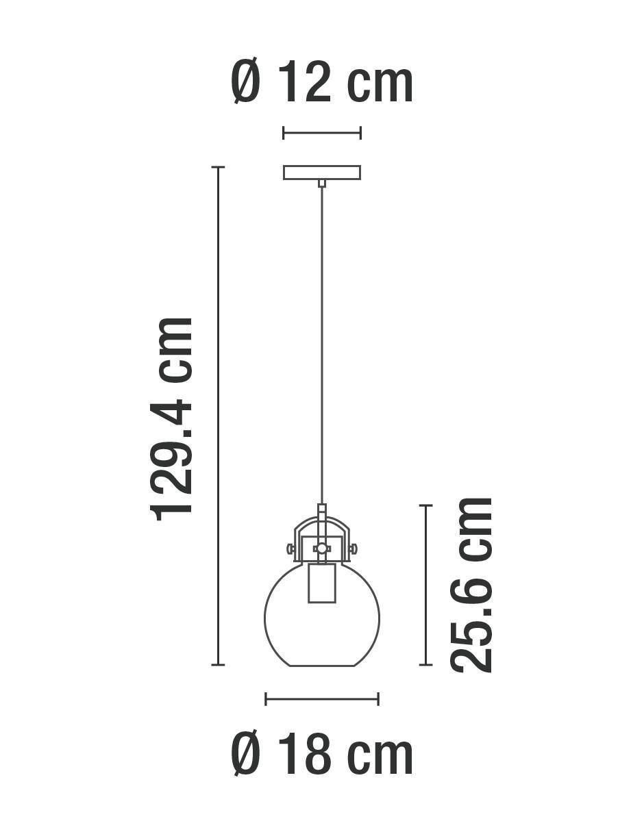 Lampara colgante incandescente y led 6