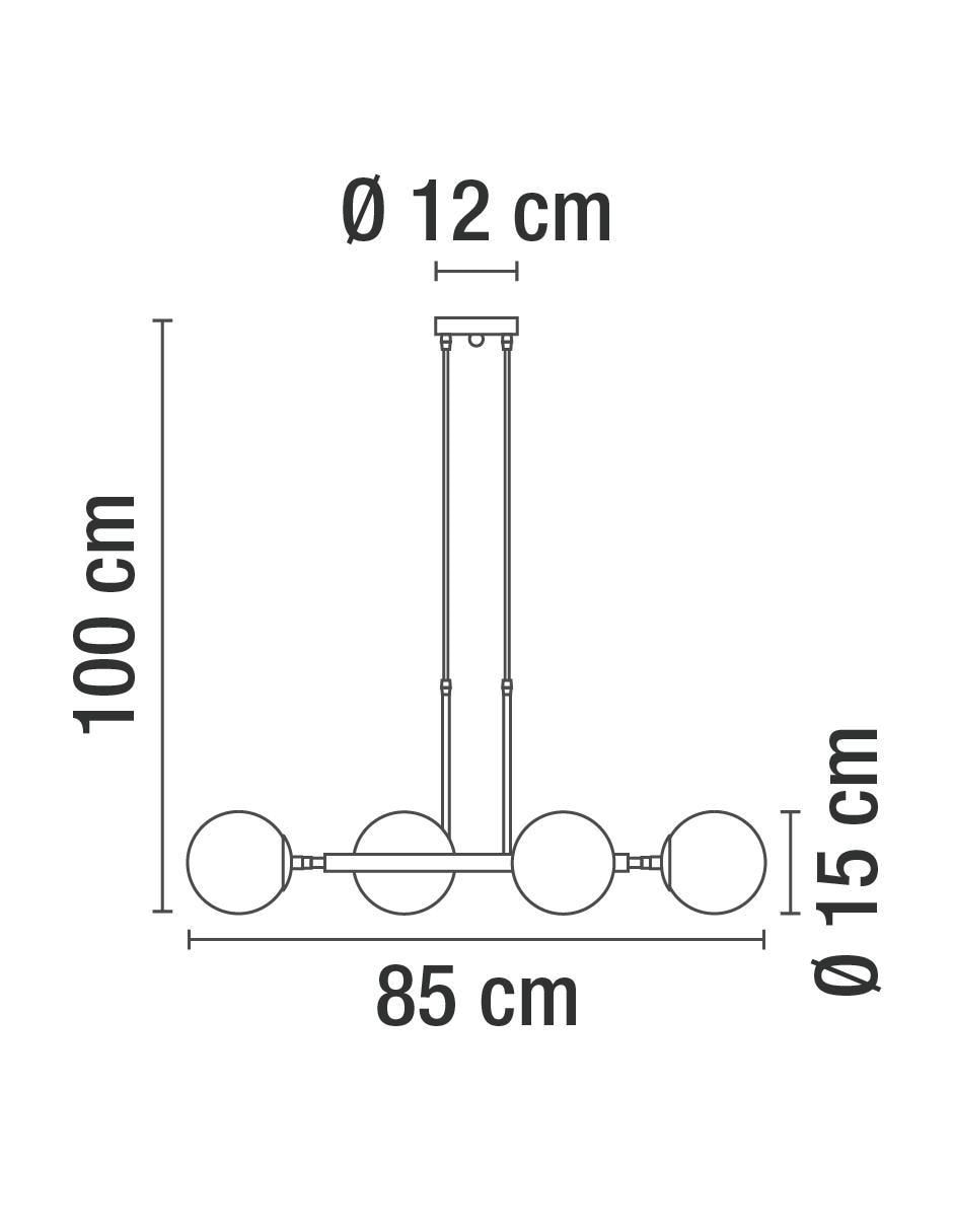Lámpara colgante incandescente y led 5