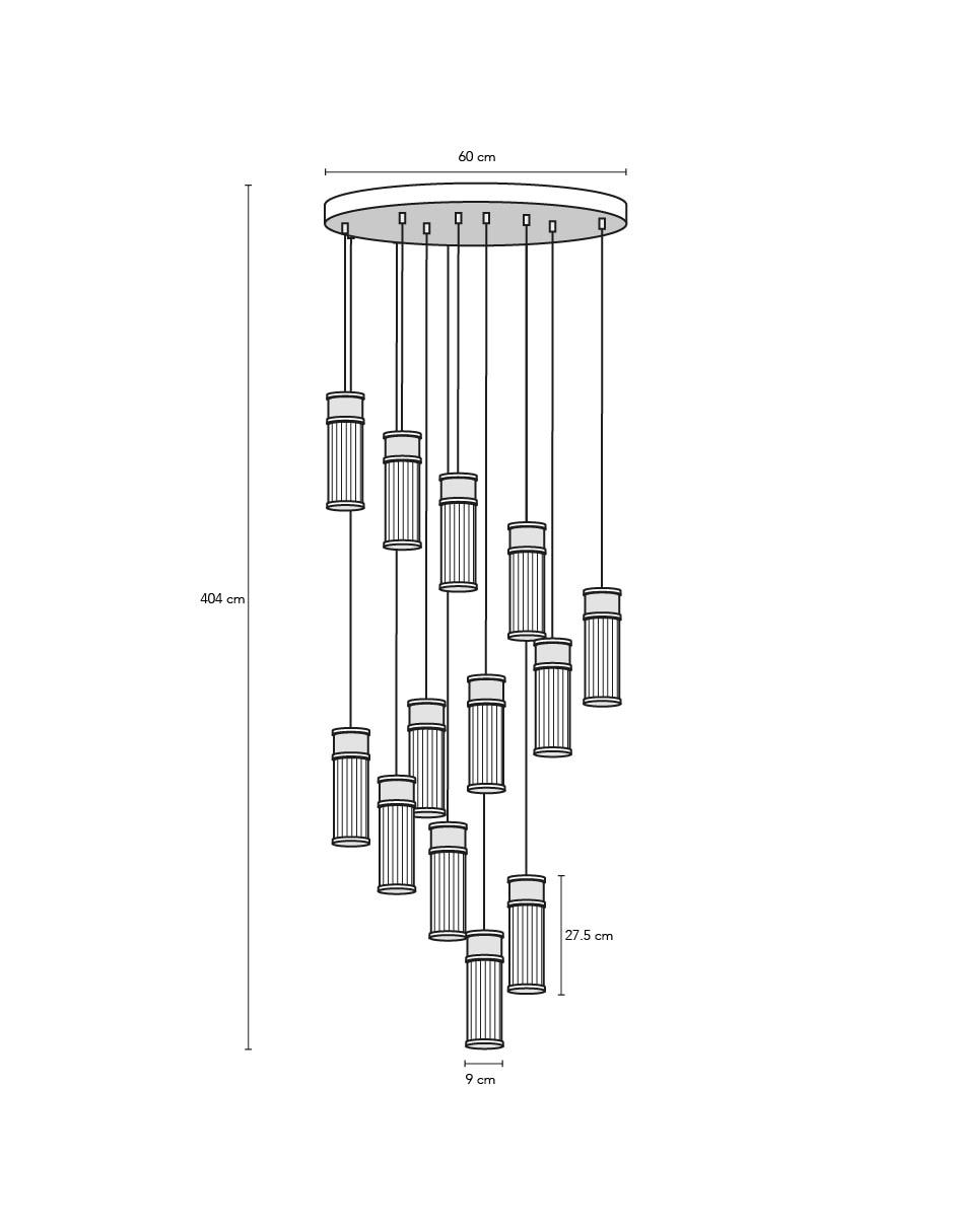 Lámpara colgante led 7