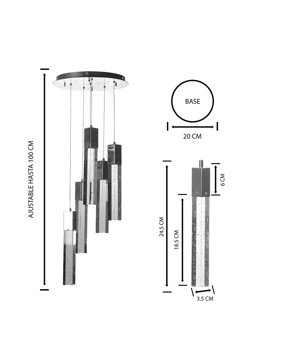 Lampara colgante LED 8