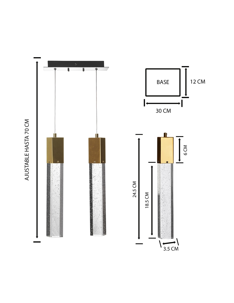 Lámpara colgante LED Gamalux 7