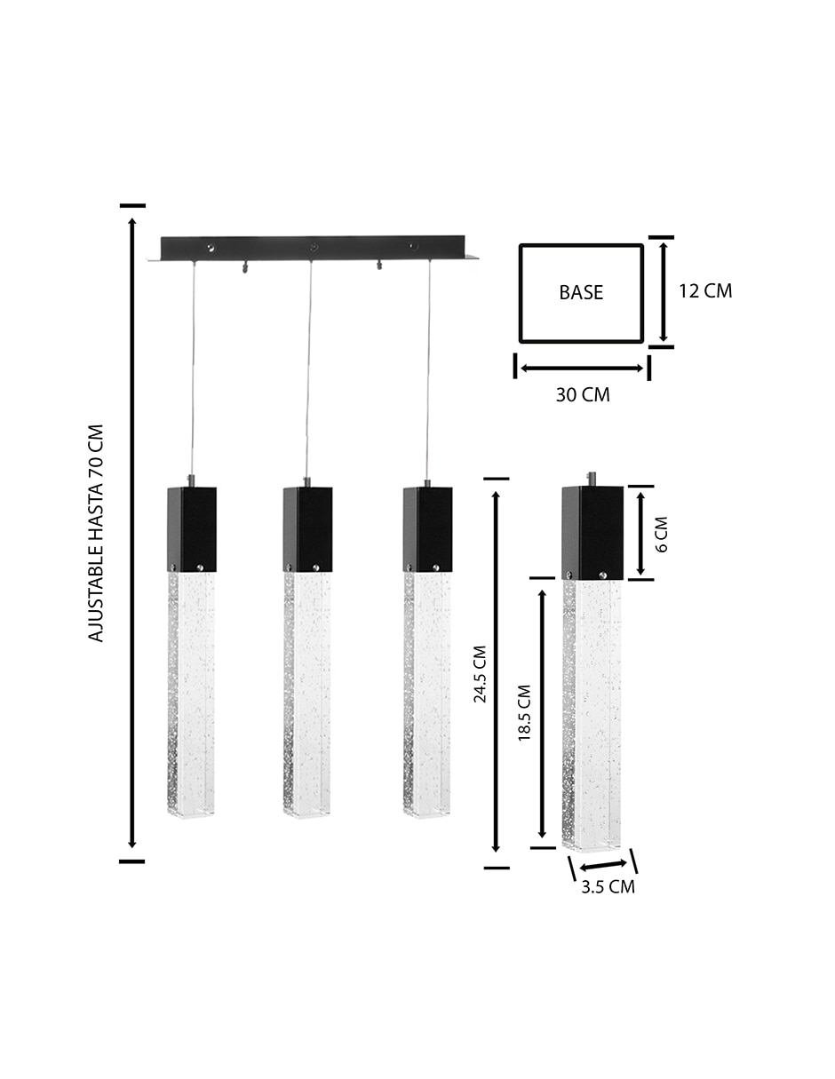 Lampara colgante LED 7