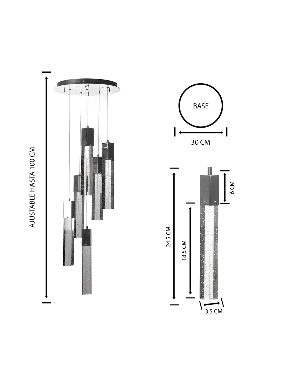 Lampara colgante LED 7