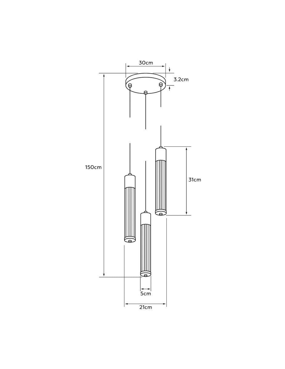 Lámpara colgante LED Hadeus II 4