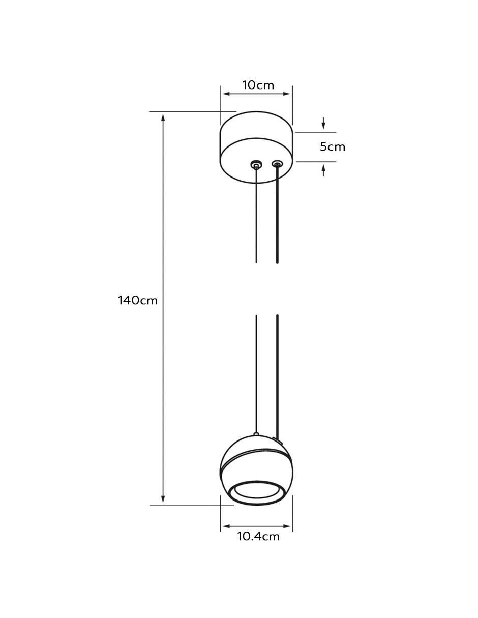 Lámpara colgante Tecnolite led Tupa