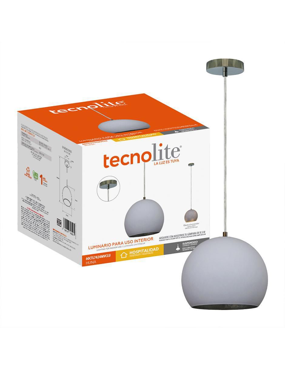Lámpara colgante Tecnolite incandescente y led