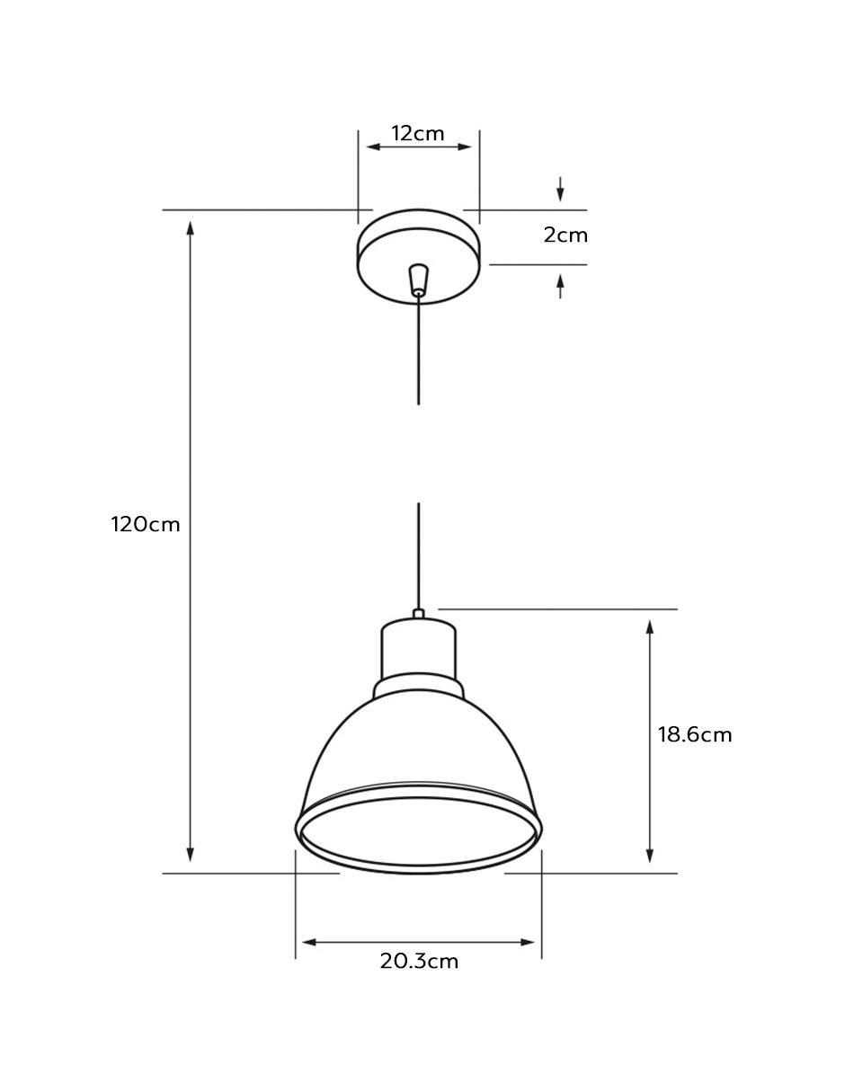 Lámpara colgante incandescente y led 6