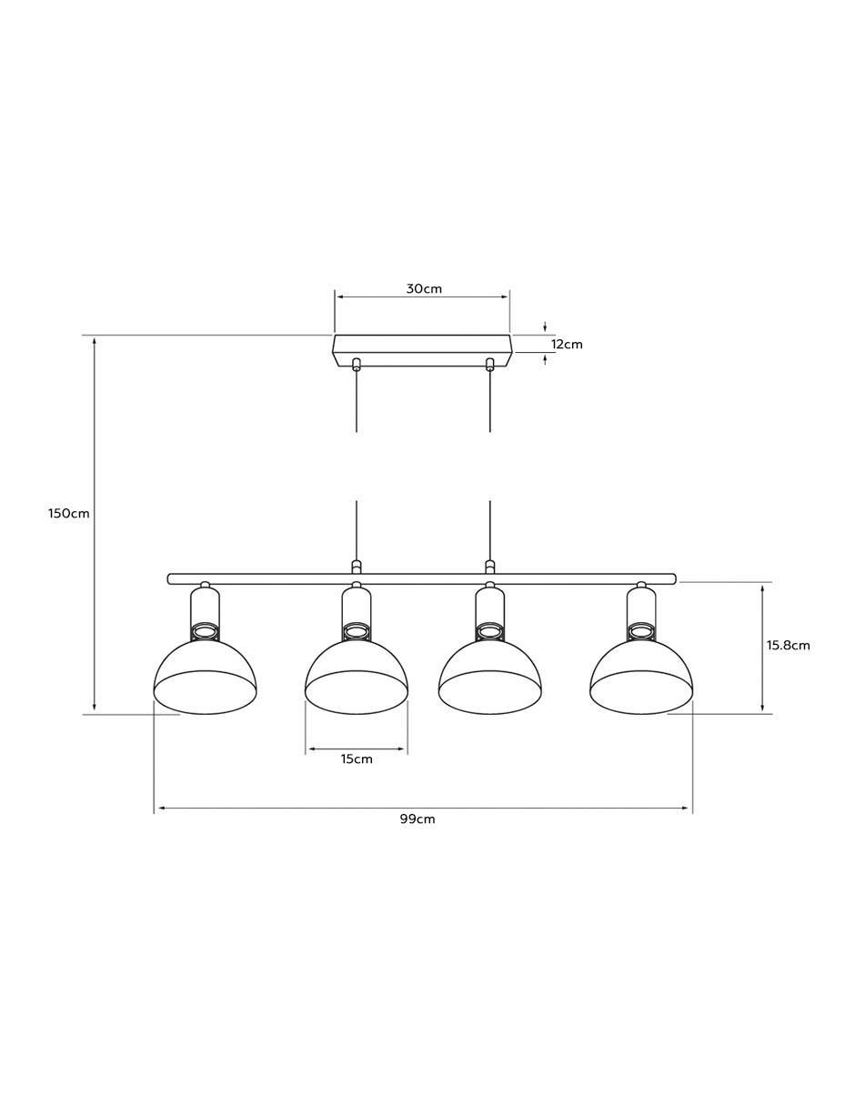 Lámpara colgante Incandescente y LED Arneb II 6
