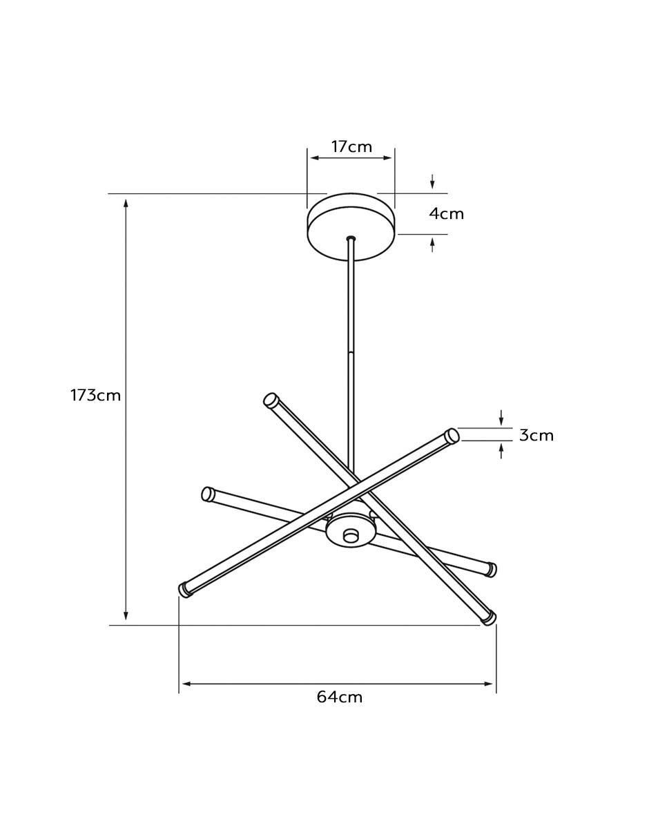 Lámpara colgante led Carter 7